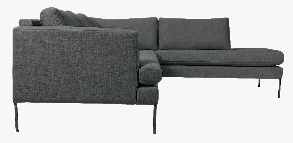 Sofa åpen ende høyre grå - 269x220x80 cm