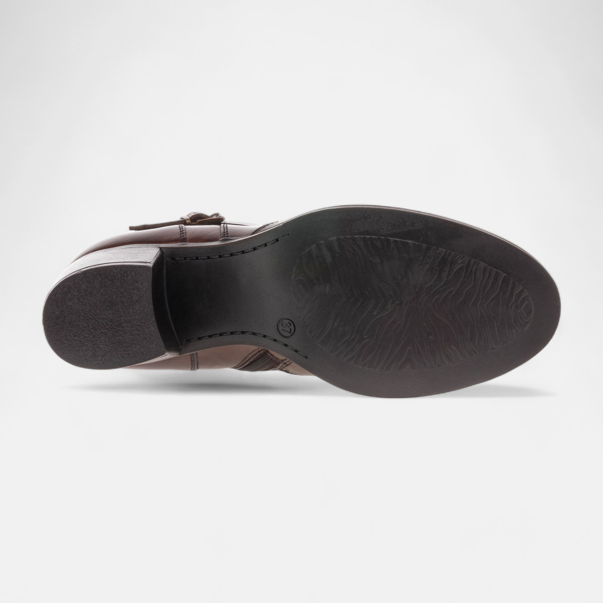 Bottines à talon Femme en cuir marron
