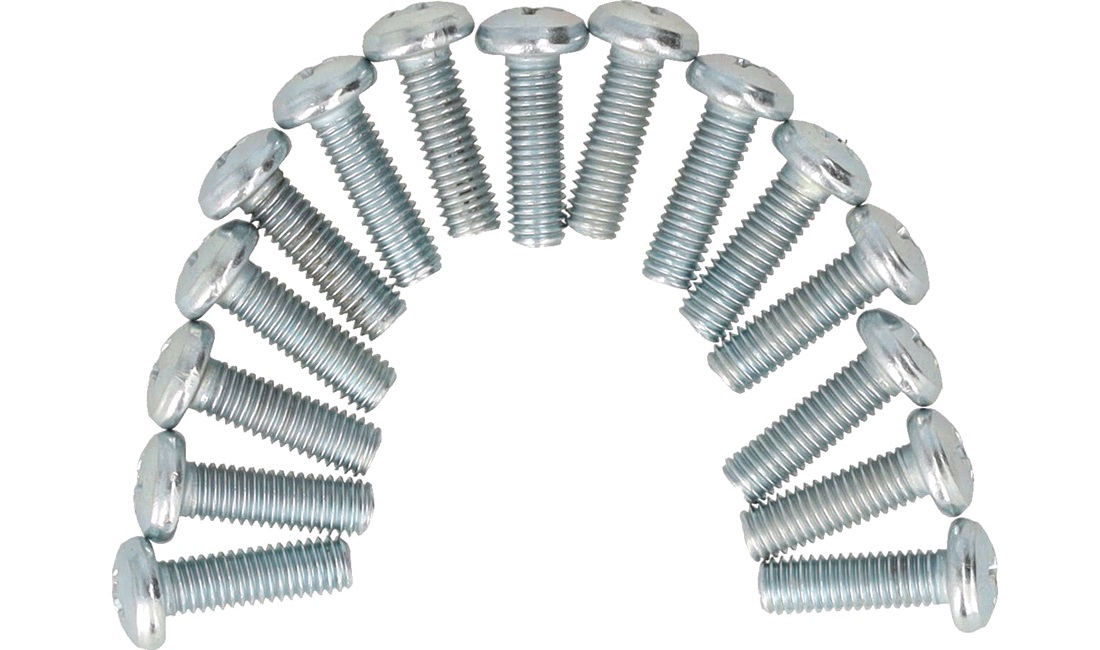 Maskinskruer PH M5x16 mm - 15 stk.