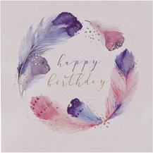 Carte d'anniversaire 'Swan lake feathers'