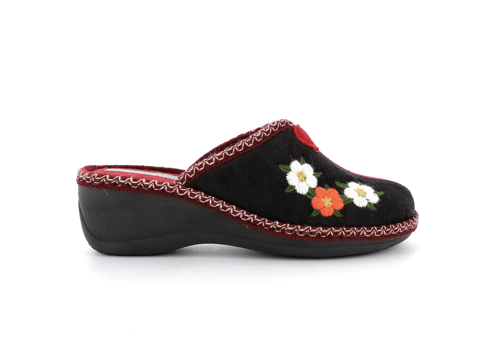 S brand-ASHLEY 3 Textile Noir Bordeaux