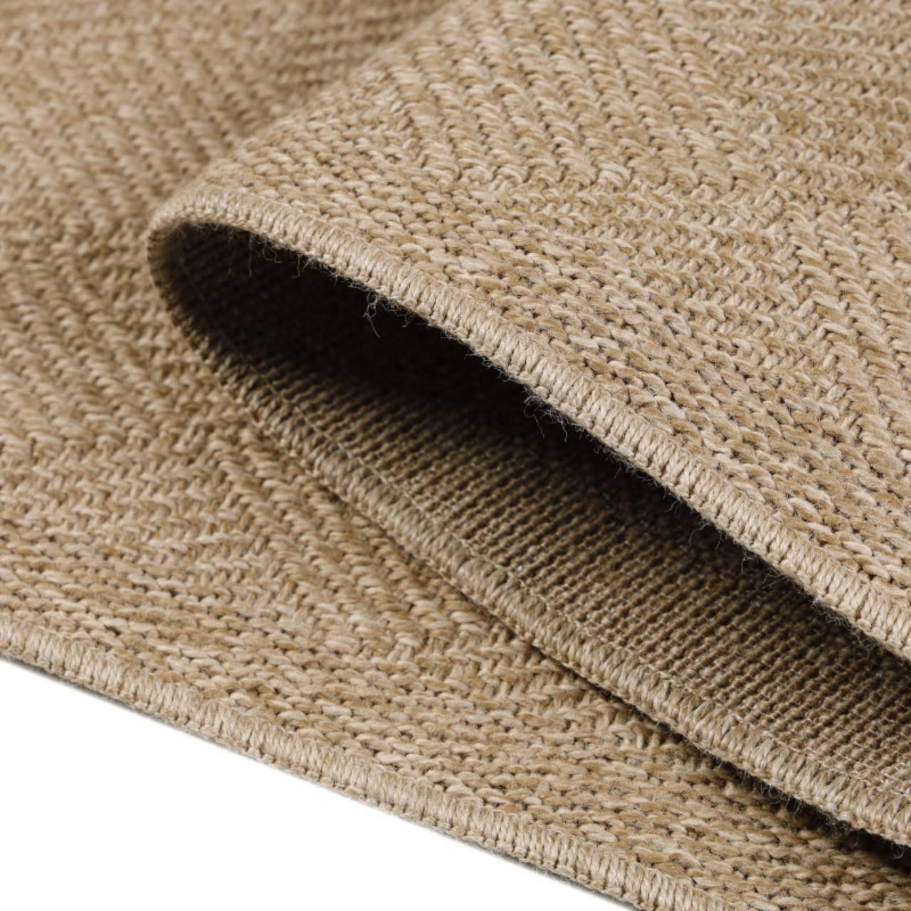 In & Outdoor Teppich Wetterfest Läufer Beige - Balkon Teppich Wasserfest