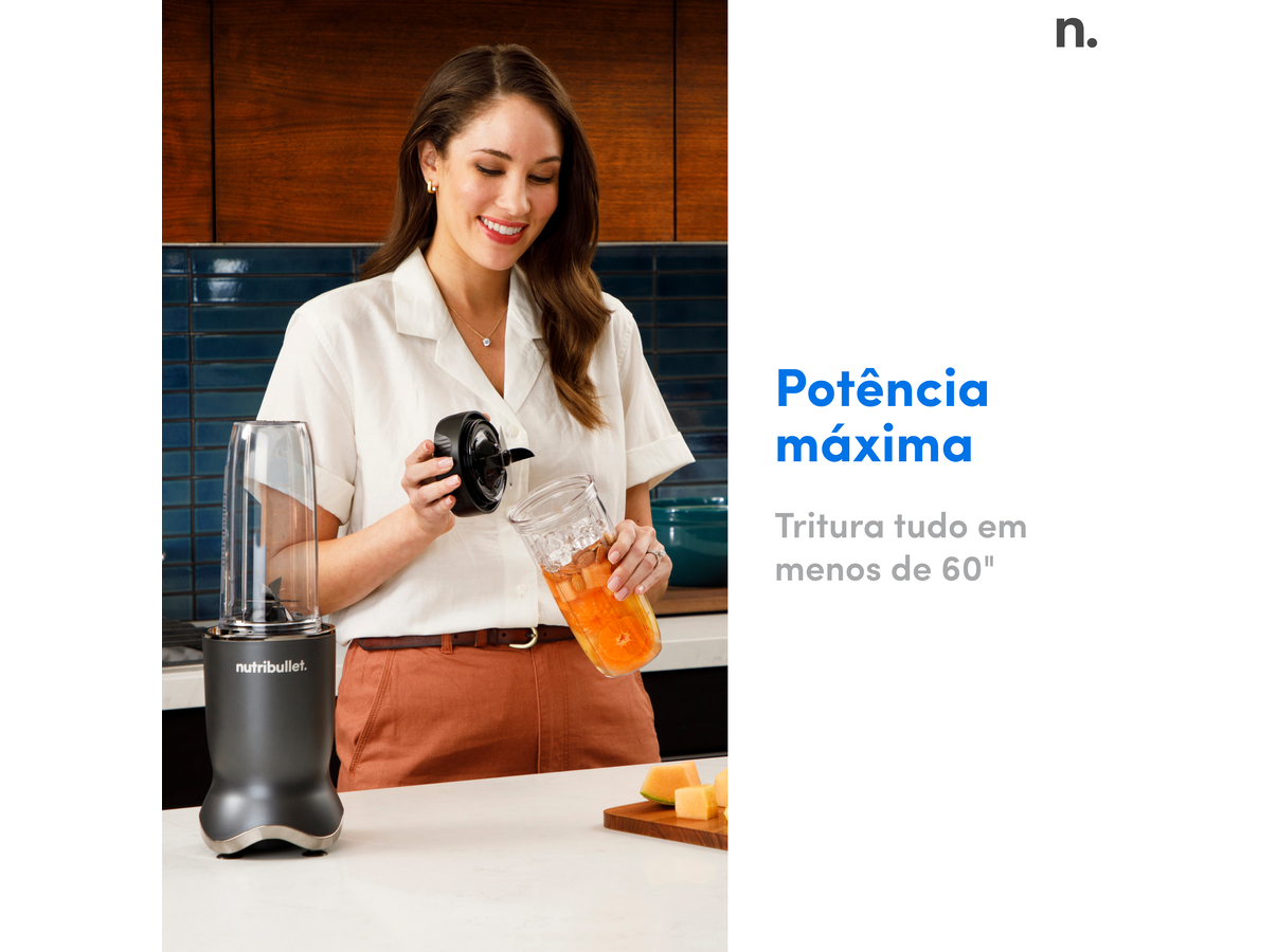 LIQUIDIFICADORA NUTRIBULLET NB1206DGCC 1200W 946ML CINZENTO