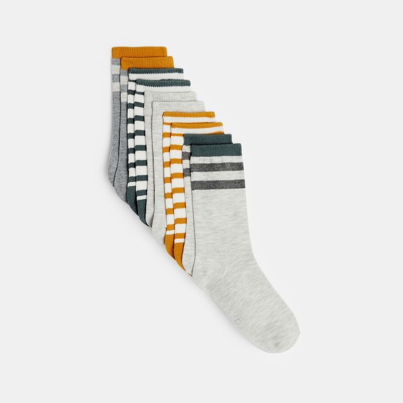 Chaussettes rayées multicolores Garçon