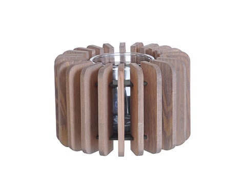 HOUSE OF NATURE Teelichthalter 13 cm Holz braun