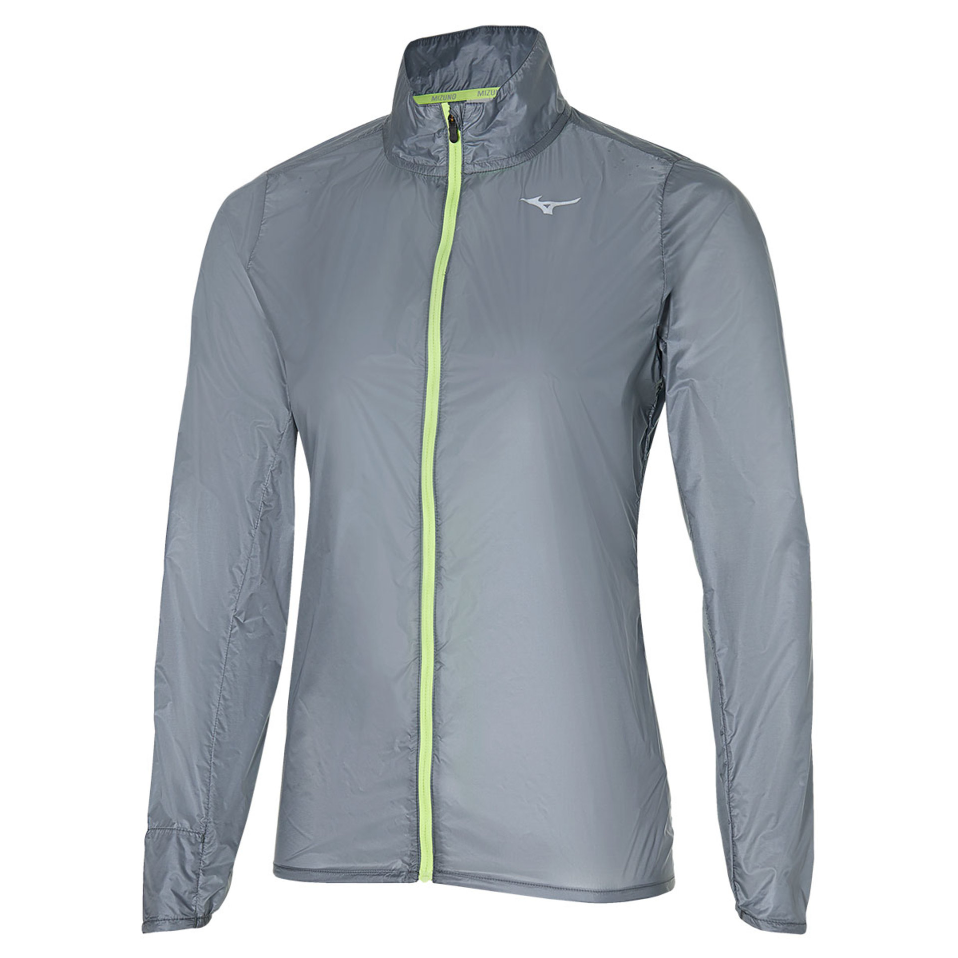 Mizuno Aero Hardloopjack Grijs Dames