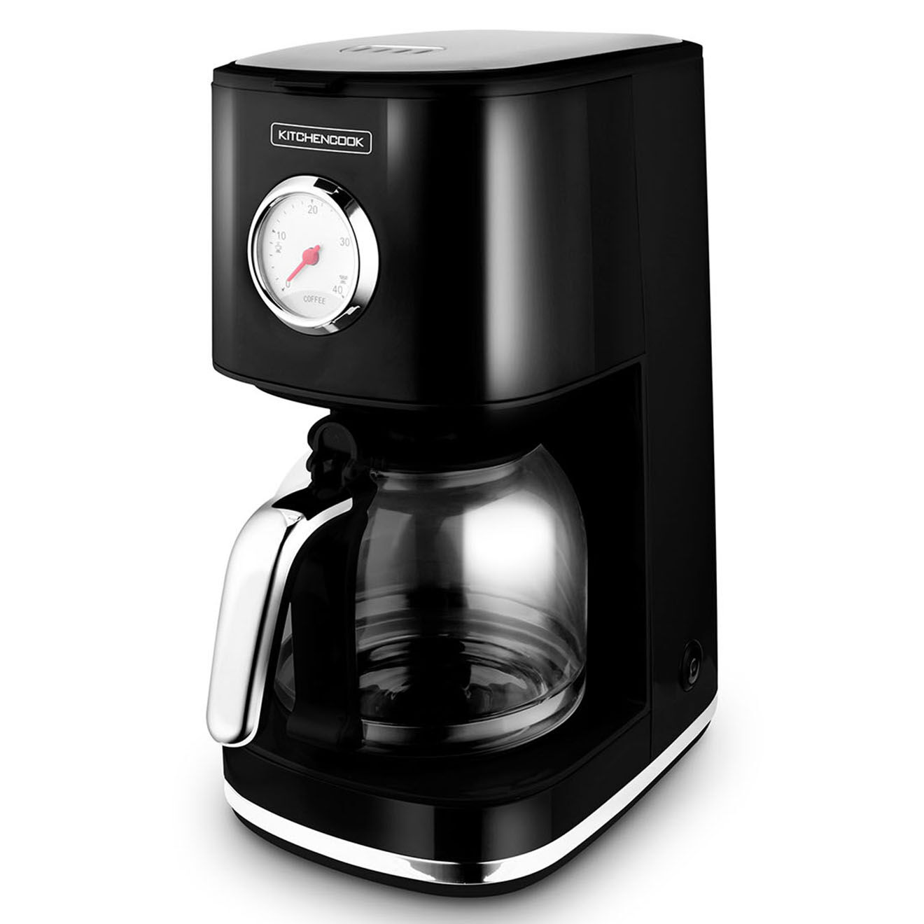 Kitchencook Cafetière Style rétro noire - 45.2x31.2x39.6 cm