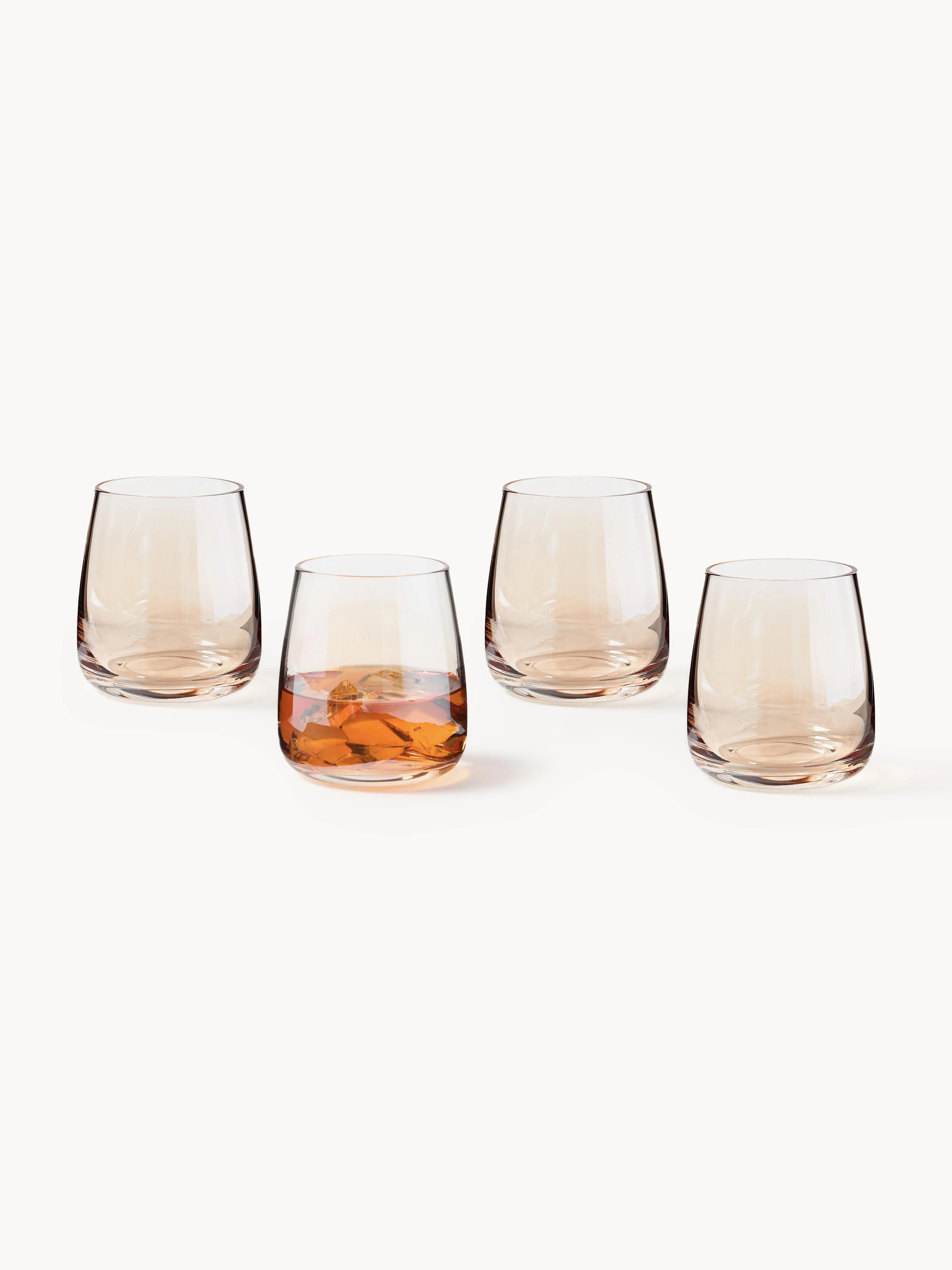 Mondgeblazen glazen Ellery, 4-delig