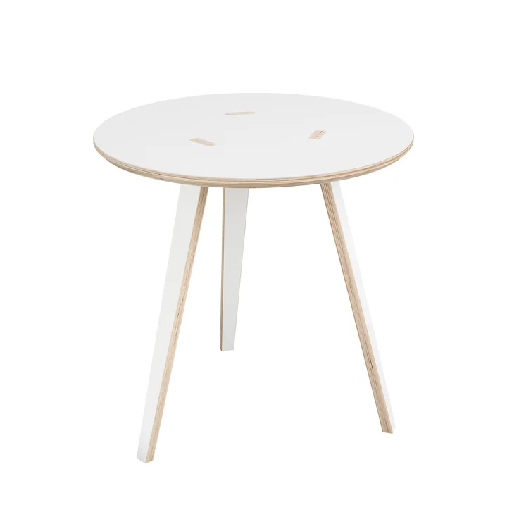 Tojo - rund Beistelltisch, Ø 40 x H 40 cm, weiss