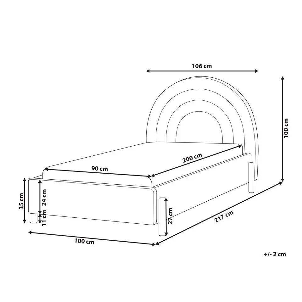 ANET - Bed - Roze - 90 x 200 cm - Fluweel