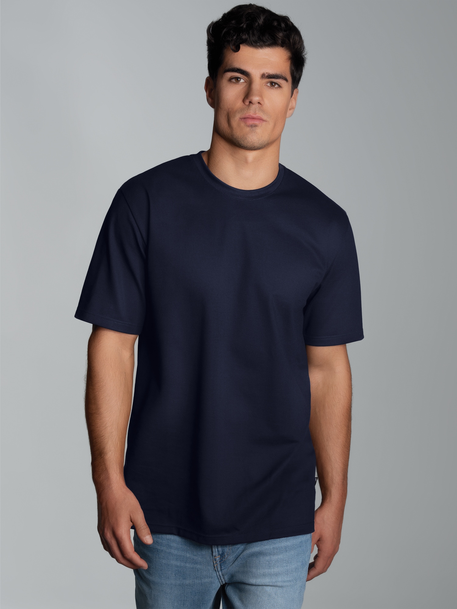 T-Shirt in Piqué-Qualität Navy