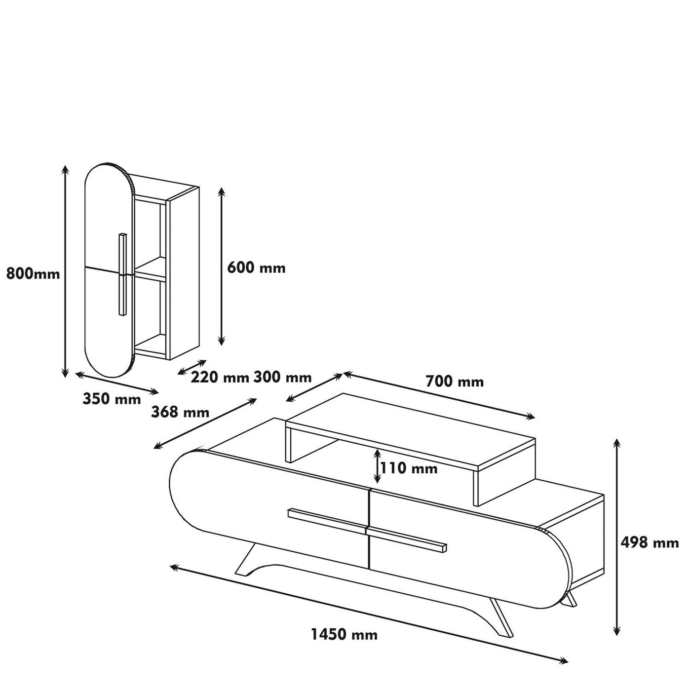 Kalune Design TV-meubel Rose