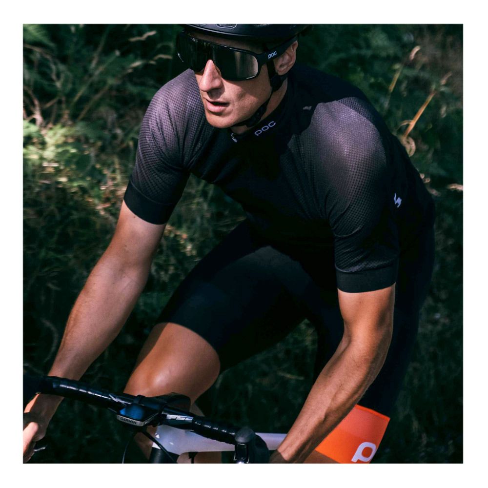 Poc ESSENTIAL ROAD - Cuissard À bretelles Homme uranium black/hydrogen white