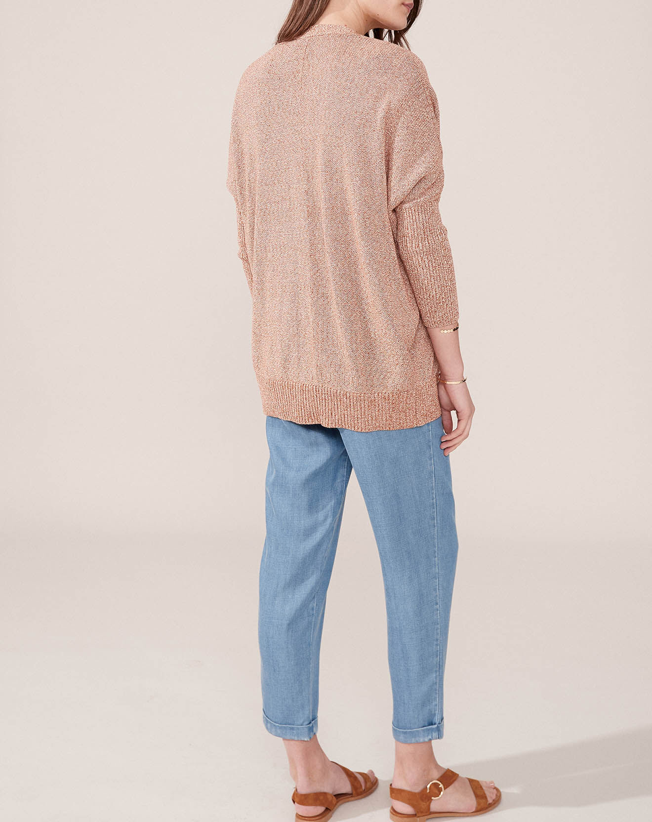 Caroll Gilet 100% Coton Bio Sylvie cacao