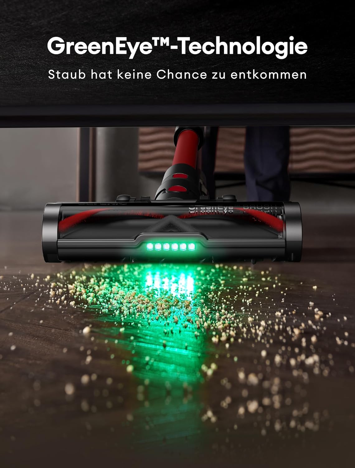 Ultenic Akku Staubsauger 50KPA/550W/60Min, 1,5L Staubsauger Kabellos, Touchscreen Display, Anti-Tangle Bürste, Wandmontierte Ladestation Grün Licht, 180° Faltbarer, für Tierhaare/Teppiche/Hartböden
