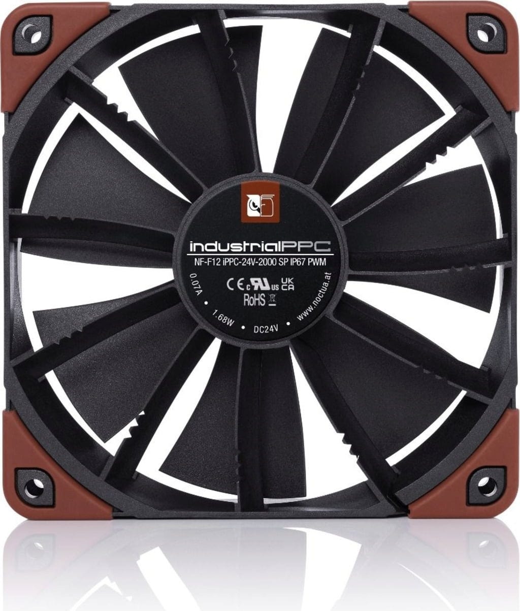 Noctua  industrialPPC Lüfter 24V NF-F12, 2000 PWM IP67 SP    120 x 25 mm Hochgeschwindigkeitslüfter für Industrieanwendungen