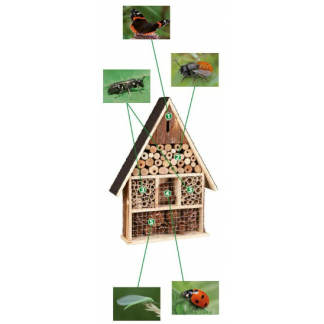 Hôtel pour insectes en bois naturel Trixie