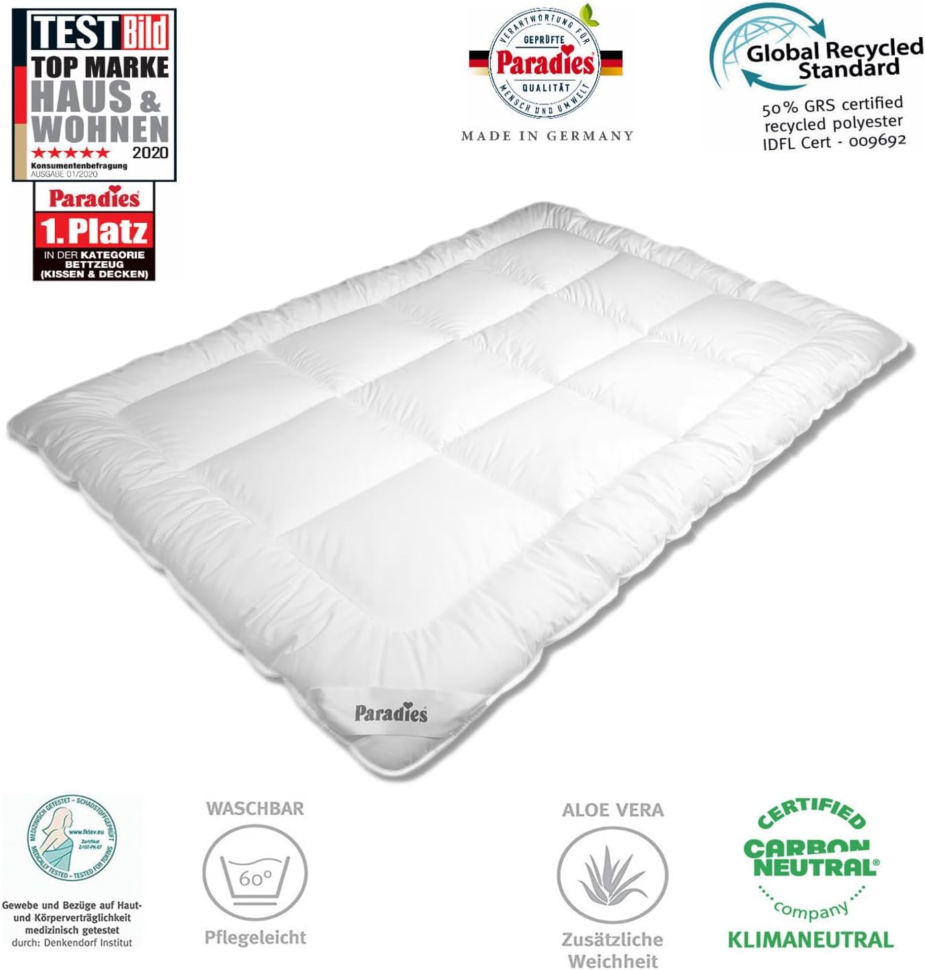 PARADIES Winterbett Halia (BL 135x200 cm) BL 135x200 cm weiß Bettdecke