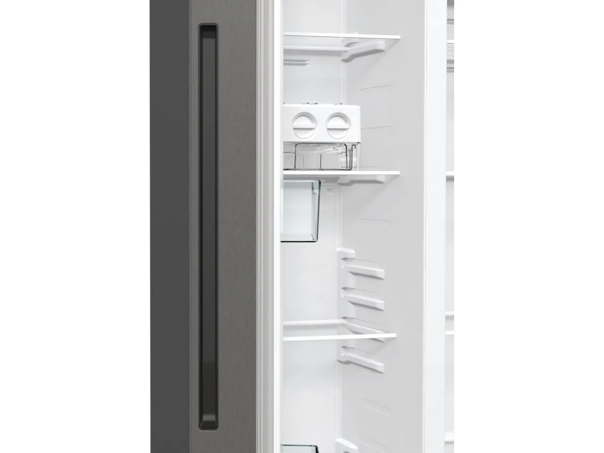 Gorenje G600 NRR9185EAXLWD - Køleskab/fryser - side-by-side med vanddispenser - bredde: 91.5 cm - dybde: 67 cm - højde: 178.6 cm - 547 liter - Klasse E - struktureret grå metallisk