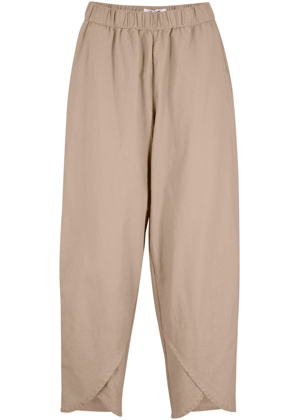 Pantalon en lin majoritaire, longueur cheville et taille confortable, Loose Fit