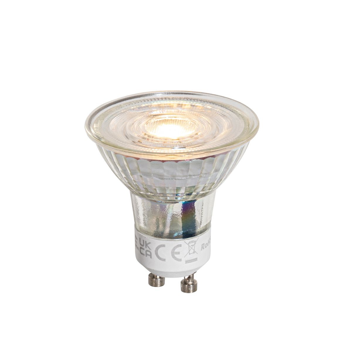 Set van 5 GU10 50mm LED lampen helder 1W 80 lm 2200K