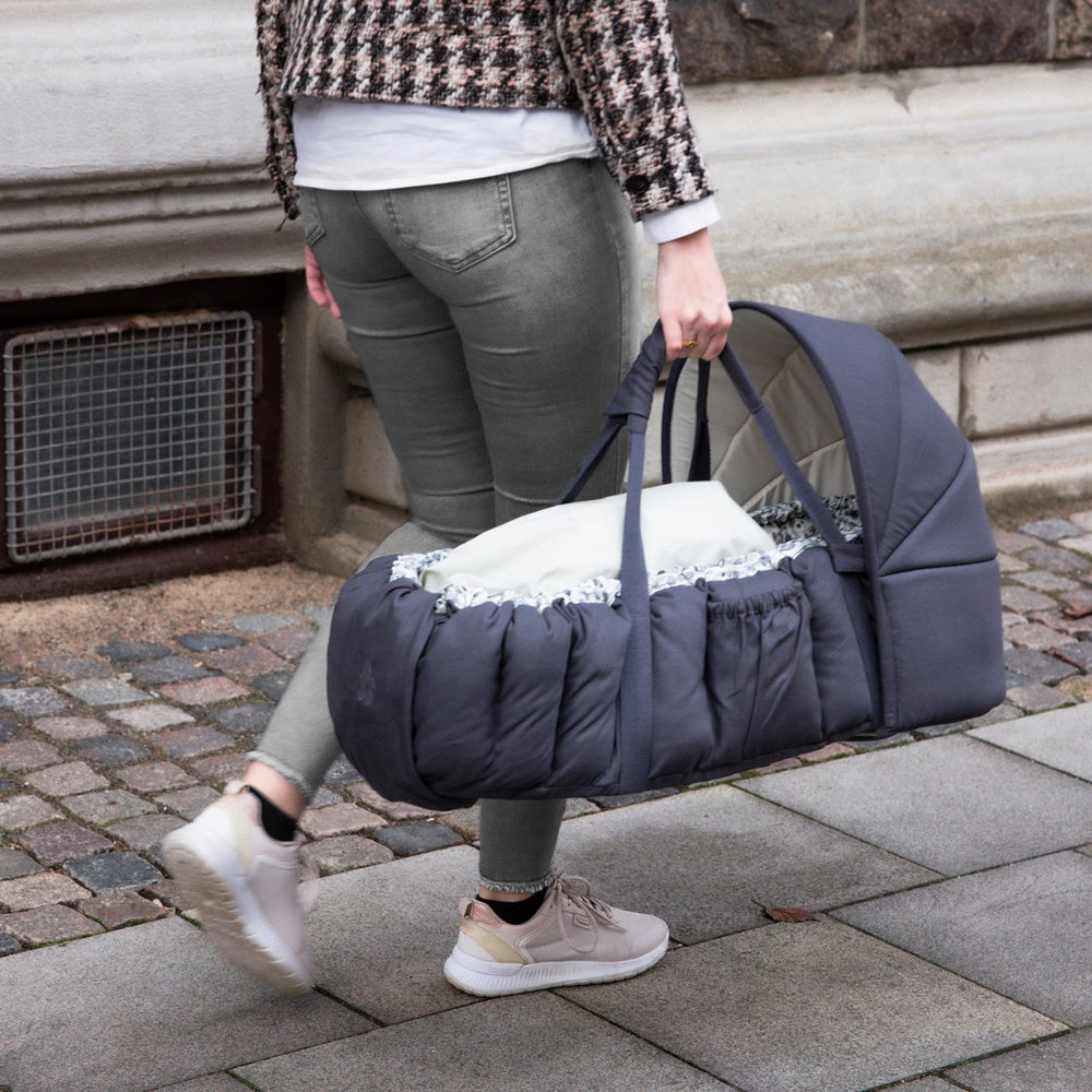 Køb Sebra Blue Olive Hætte Til 3-In-1 Baby Nest