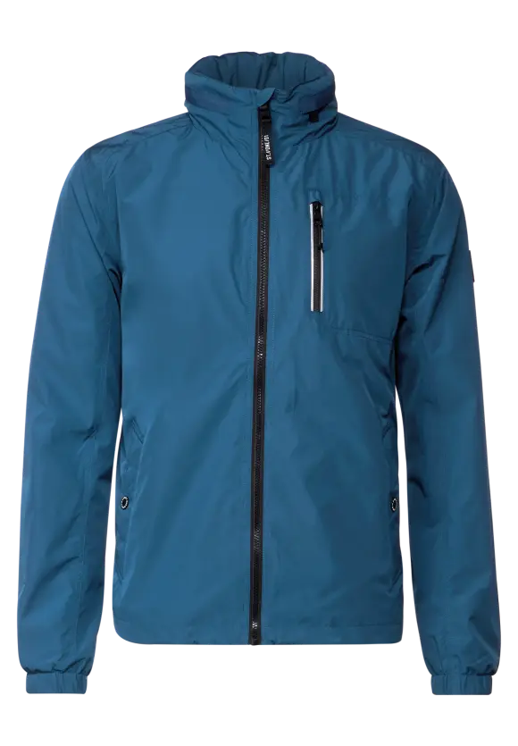 Windbreaker in Unifarbe - pacific blue