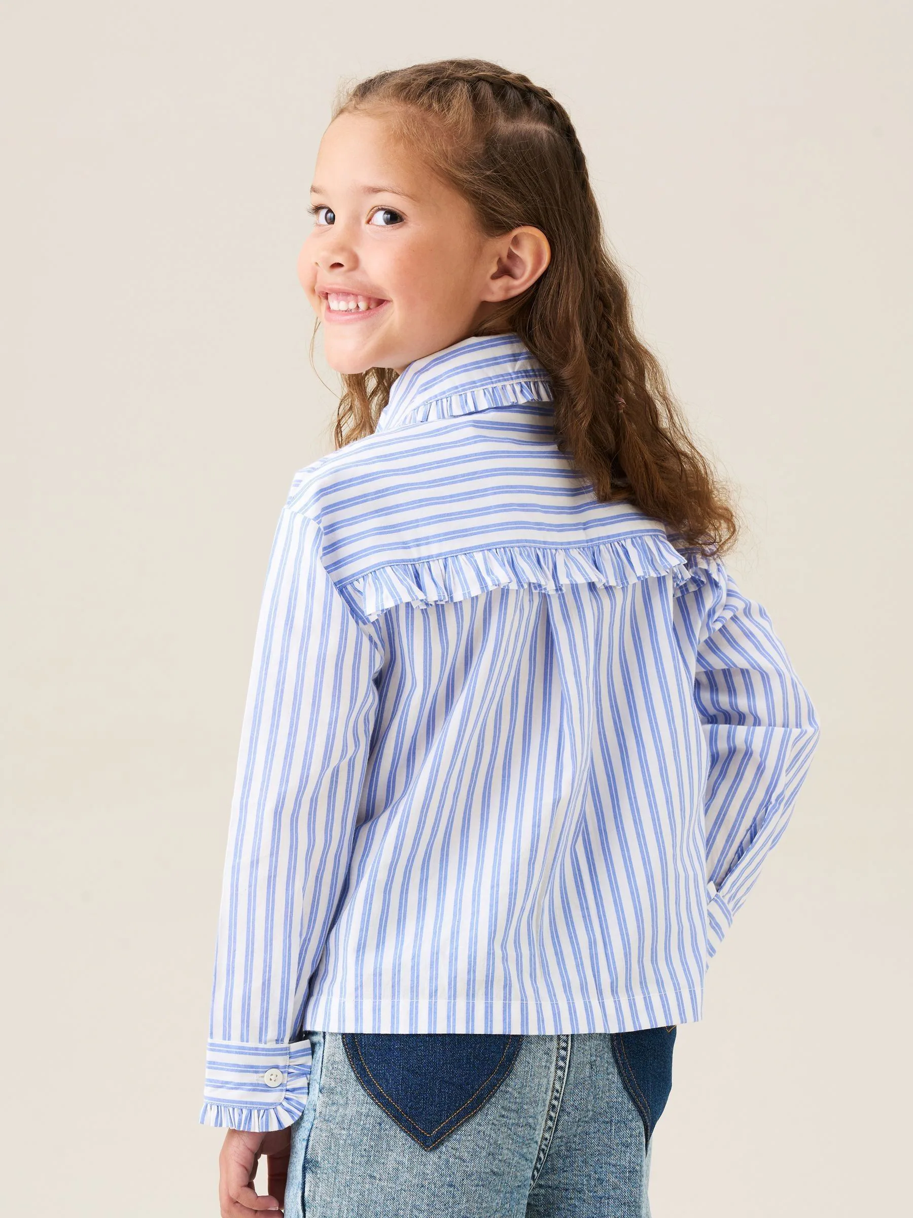 Angel & Rocket Stripe Corsage Collar Shirt