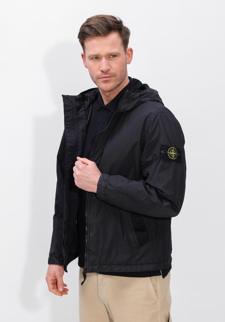 zwarte stone island gewatteerde jas jacket s0a23