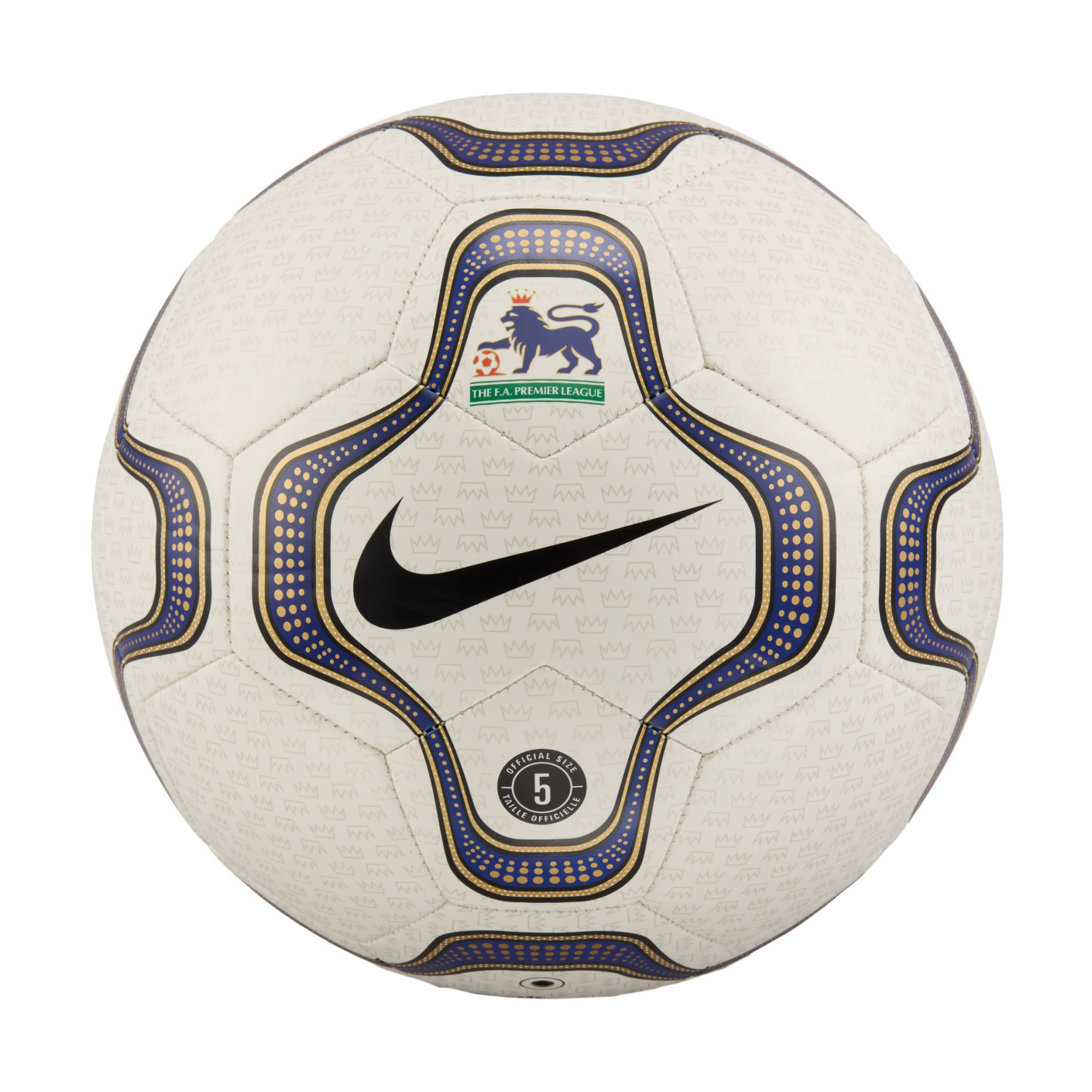 Nike Premier League Heritage Geo Merlin Voetbal Maat 5 Wit Blauw Goud