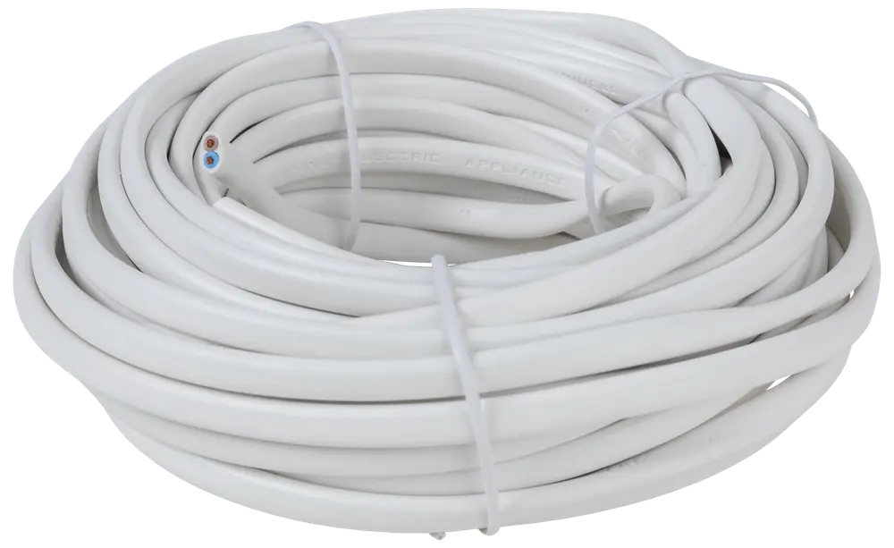 Ledning flad 2 x 0,75 mm² - hvid