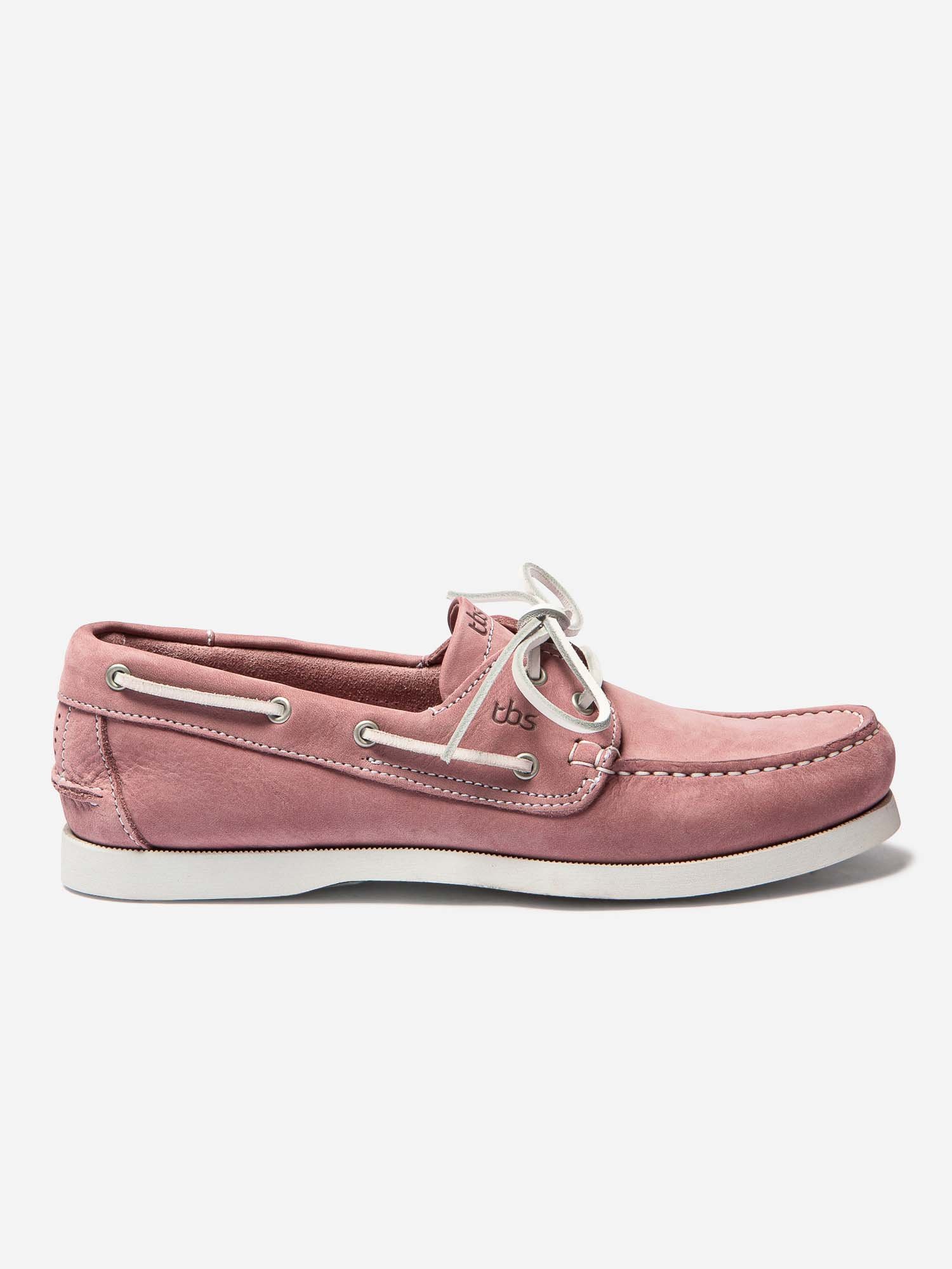 Chaussures Bateau Homme Cuir Rose