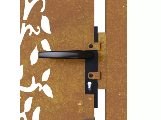 Portail de jardin 105x105 cm acier corten conception de l'arbre