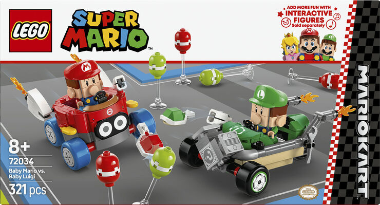 Lego Mario Kart - Baby Mario mod Baby Luigi 72034