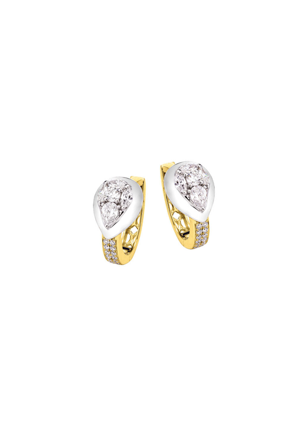 Creolen mit Brillanten und Diamanten