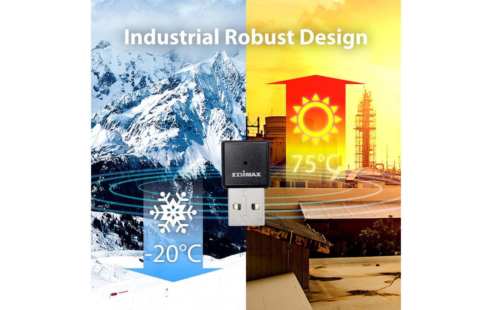WLAN-AC USB-Stick IEW-7811UTC Industrial<br>Industrieller AC650 Wi-Fi 5 Dualband-USB-Stick
