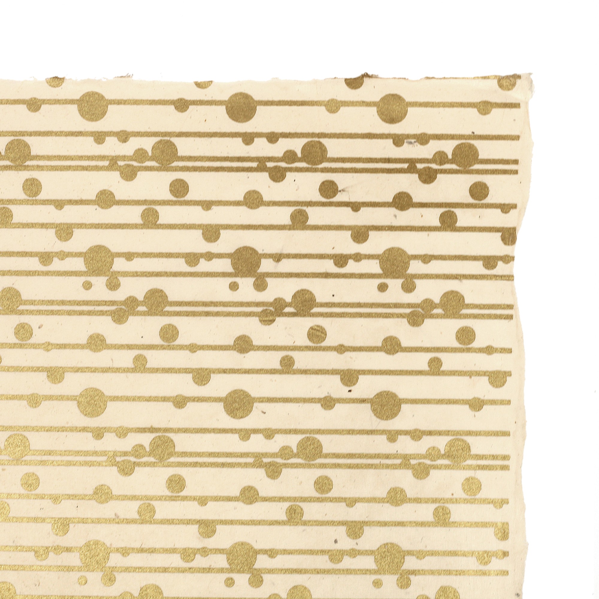 Geschenkpapier Linien mit Punkten, weiß, gold, L 76 cm, B 51 cm günstig bestellen