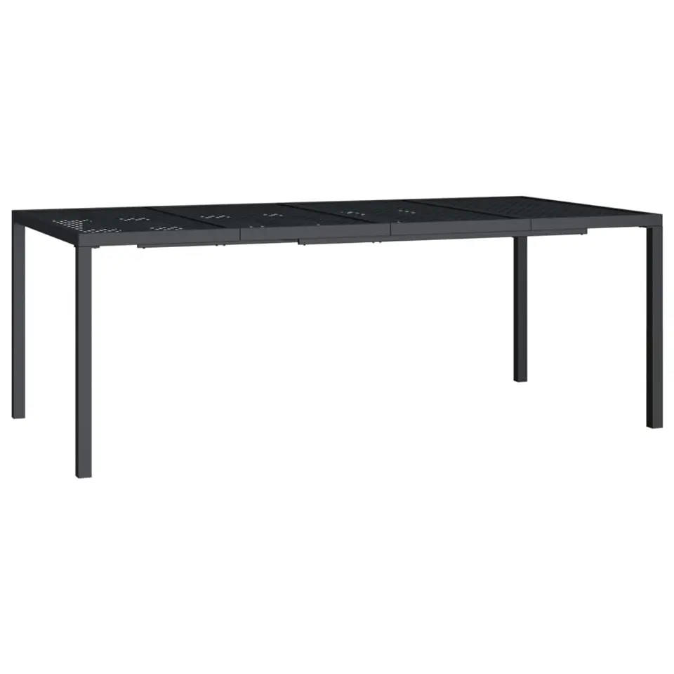 vidaXL - Tuintafel - Antraciet - Staal - 200 x 100 x 72 cm