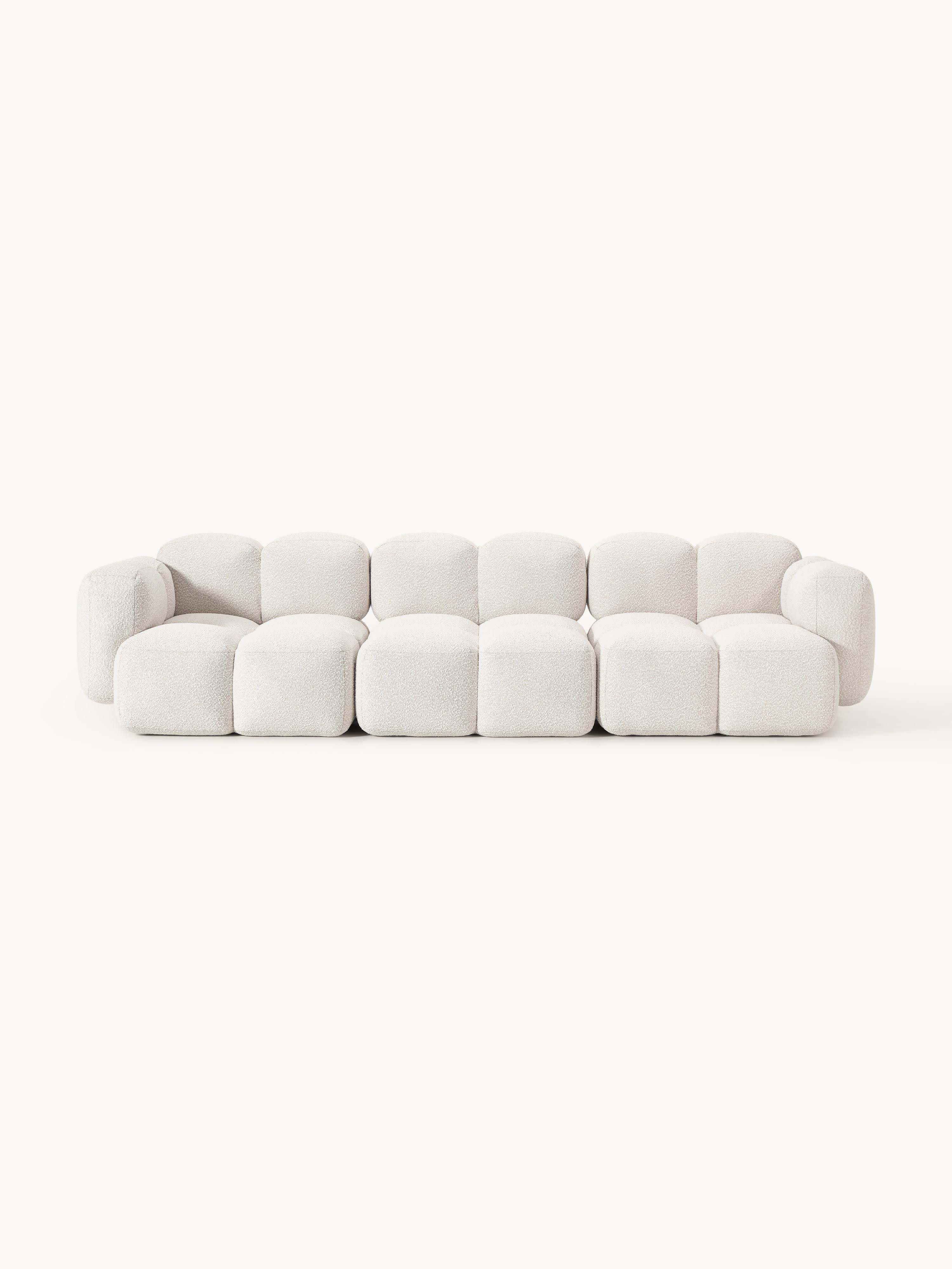 Modulaire bank Tayla (4-zits) van bouclé