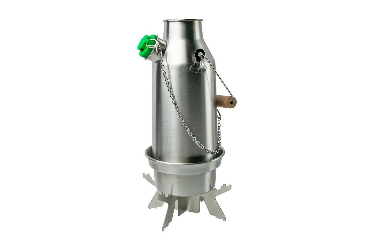 Kelly Kettle Trekker Kit, roestvrijstaal, eenpersoons kookset