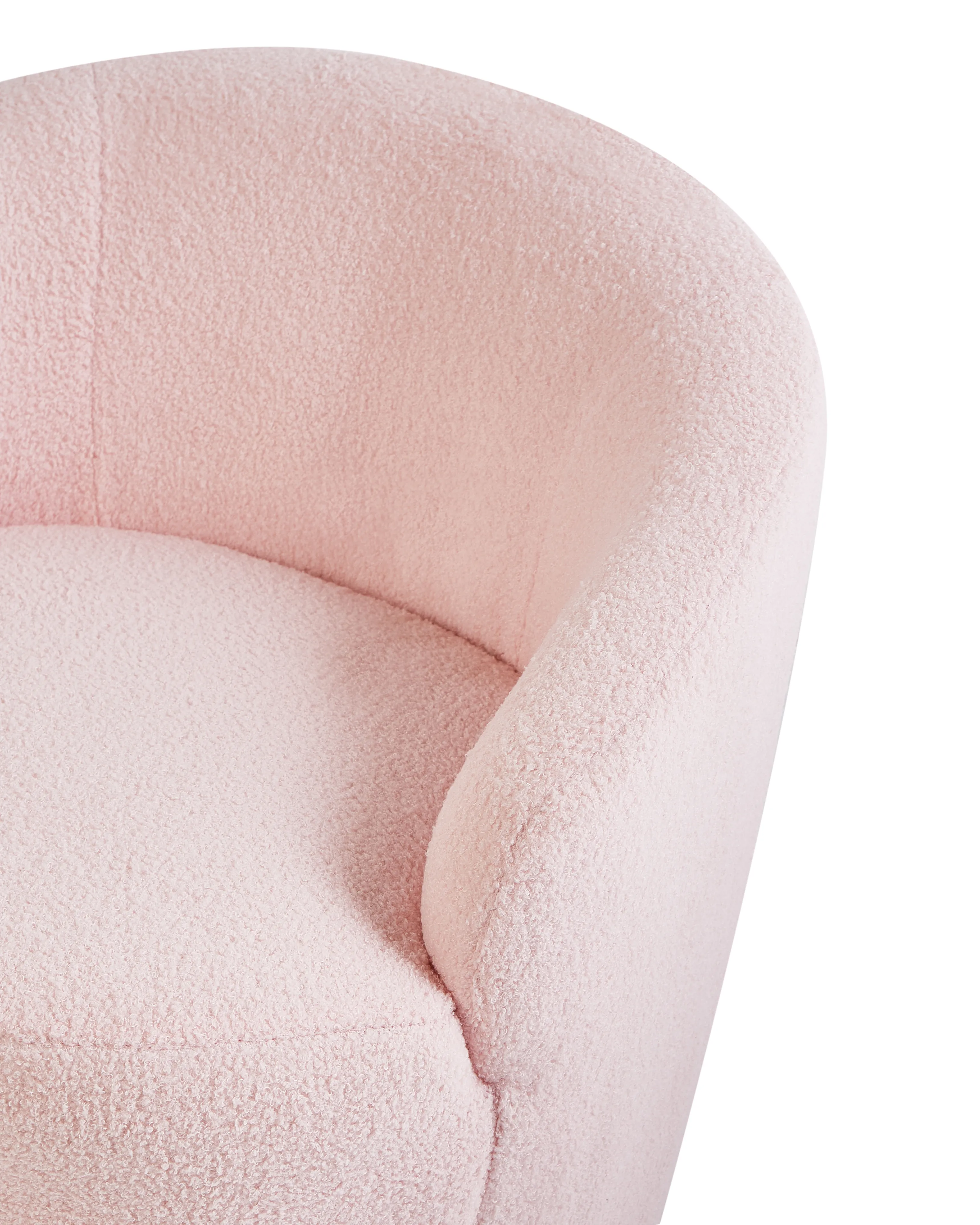 Draaifauteuil DAVIK Bouclé Pastelroze