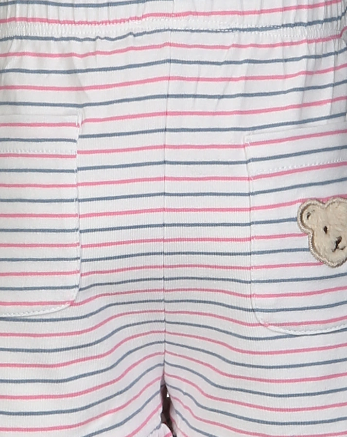 Shorts RUFFLES gestreift in pink/grau