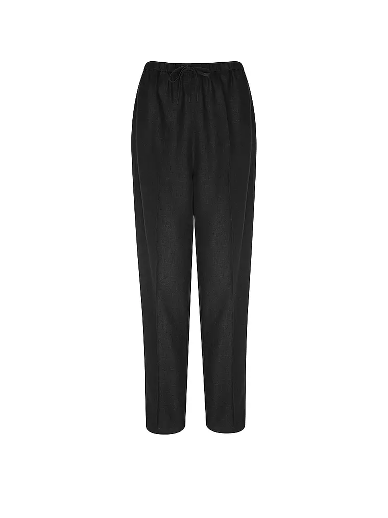 TOMMY HILFIGER Leinenhose Jogging Fit schwarz