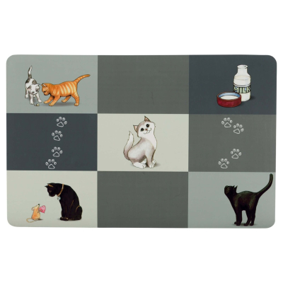 Trixie Napfunterlage Comic-Katze 44x28cm
