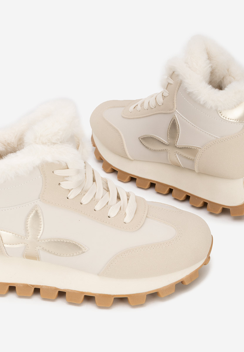 Baskets d'hiver pour femmes beige Ozia