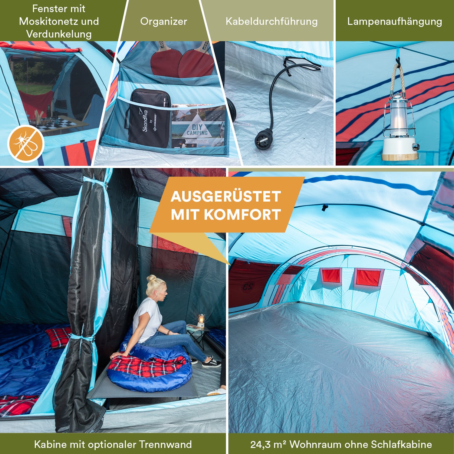 Skandika Gotland 6 Tunneltent