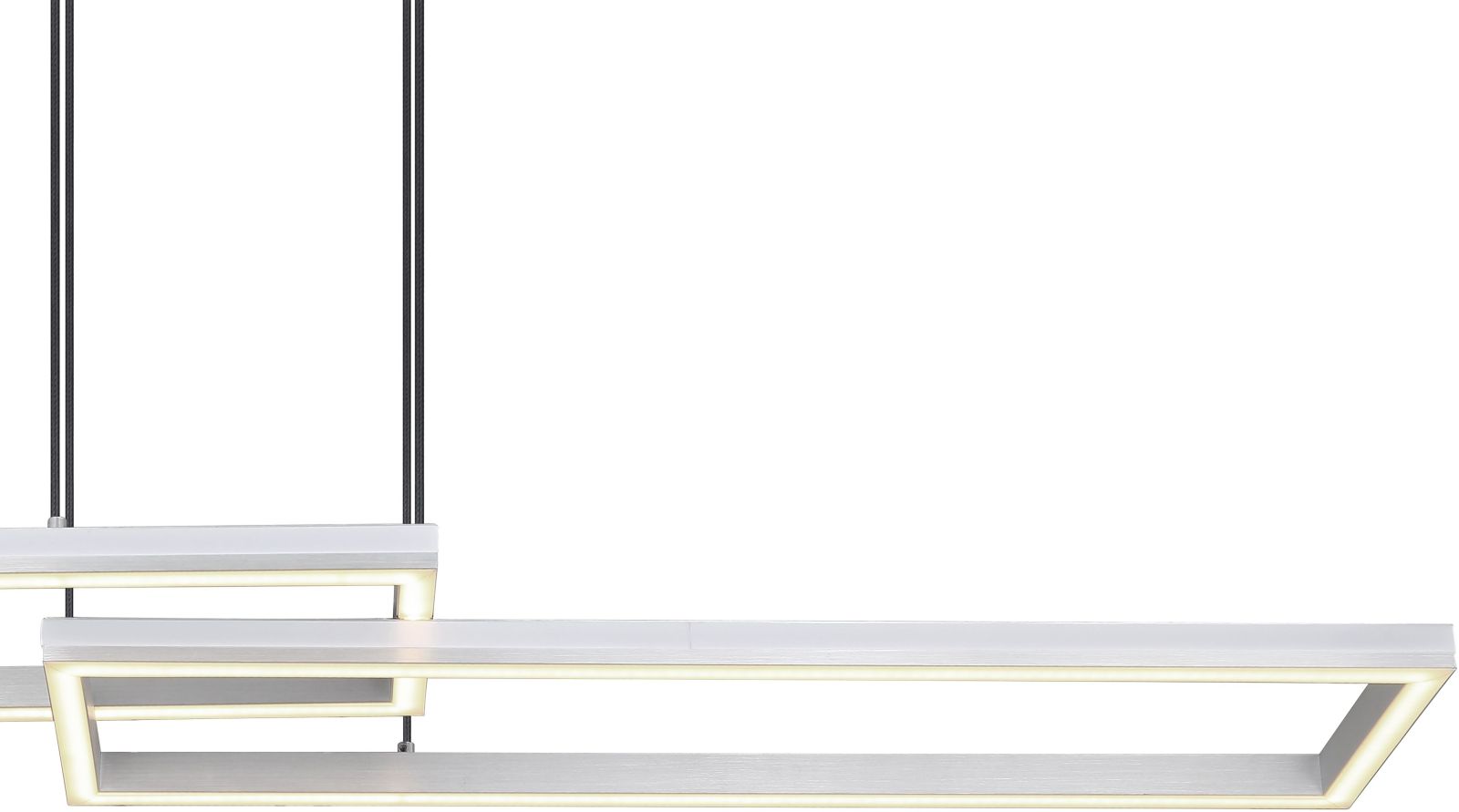 LED-RGB-Pendelleuchte - silbergrau - dimmbar - 120 cm