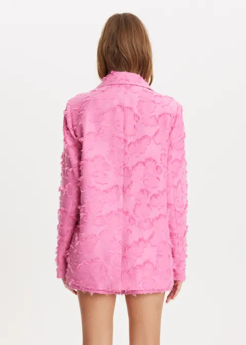 Blazer met franjes roze (ROS)