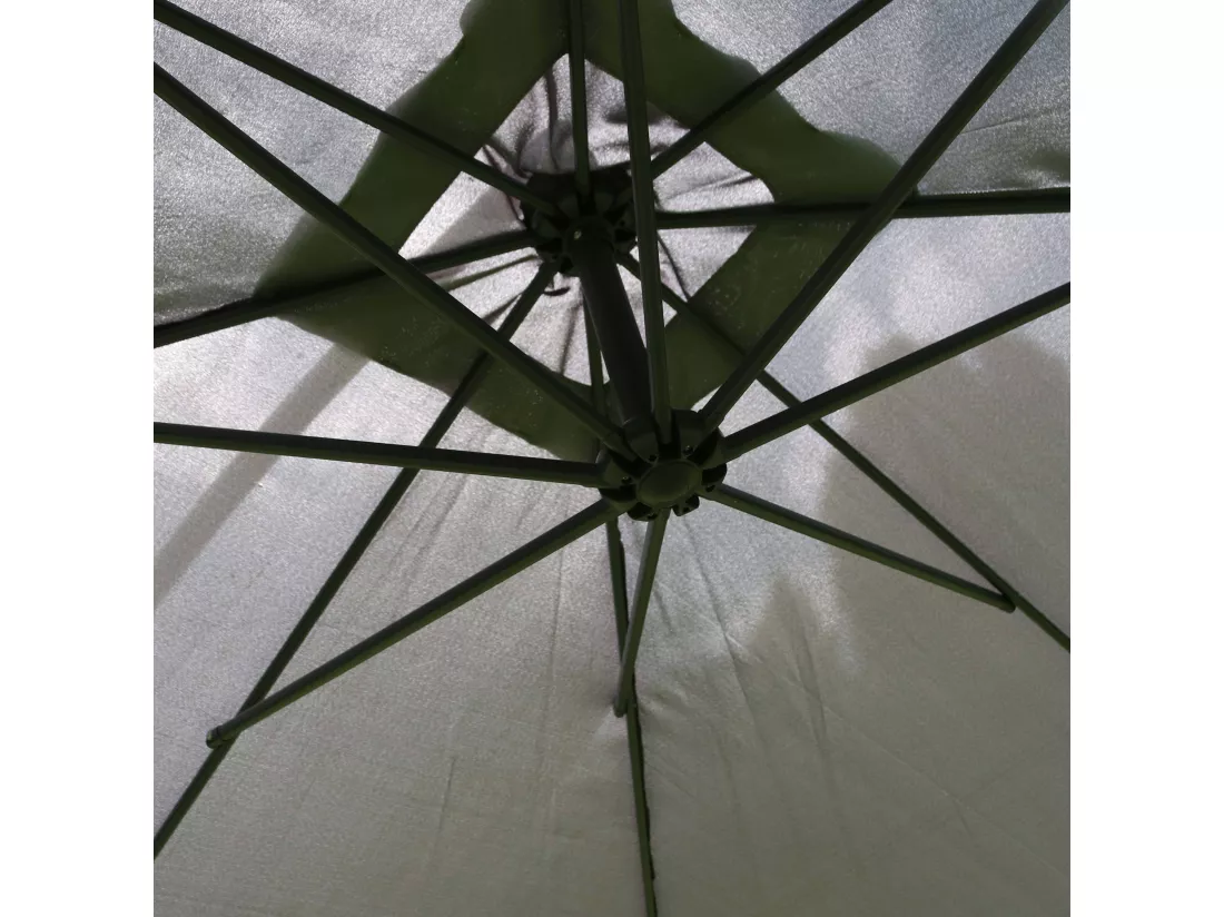 Parasol déporté 3x3m aluminium gris anthracite - Genova