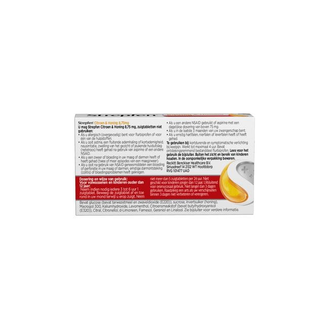 Strepfen Citroen & Honing 8,75 mg Zuigtabletten 16 Stuks
